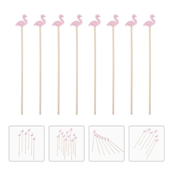 

forks 100pcs wooden swizzle handle sticks creative cocktail drink stirrers