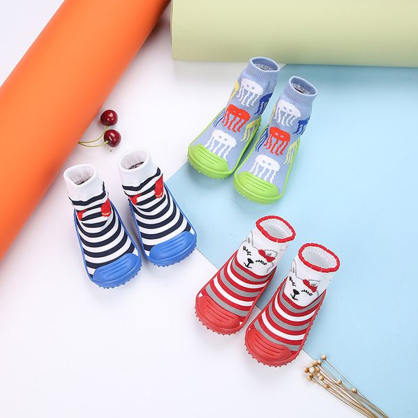 

children's socks shoes multicolor cartoon boys' and girls' walking baby floor in autumn