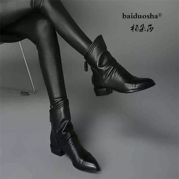 

boots code woman 2021 sharp, Black