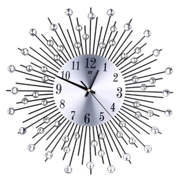 

wall clocks 3d sunburst large number easy read 13-20inch dia for kitchen&living