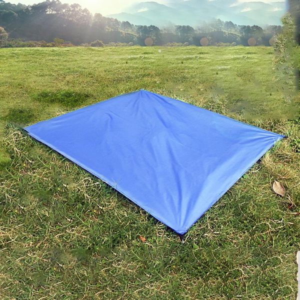 

portable pocket camping mat blue folding mattress climb outdoor waterproof beach picnic blanket pads