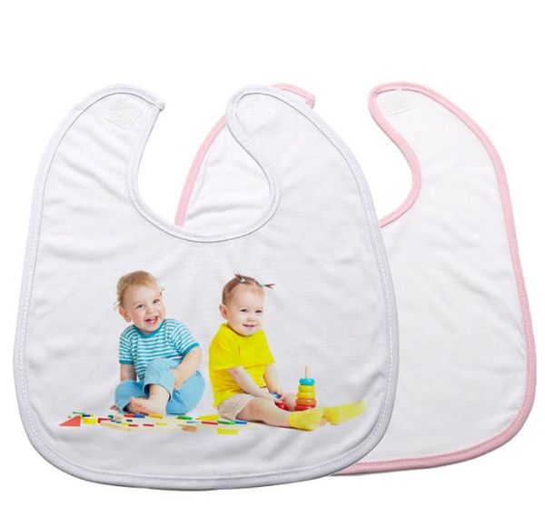 Sublimation Blanko Baby Lätzchen Taschentuch Wärme Thermotransferdruck Jungen Mädchen Plain DIY Lätzchen Schal Speicheltücher Spucktücher