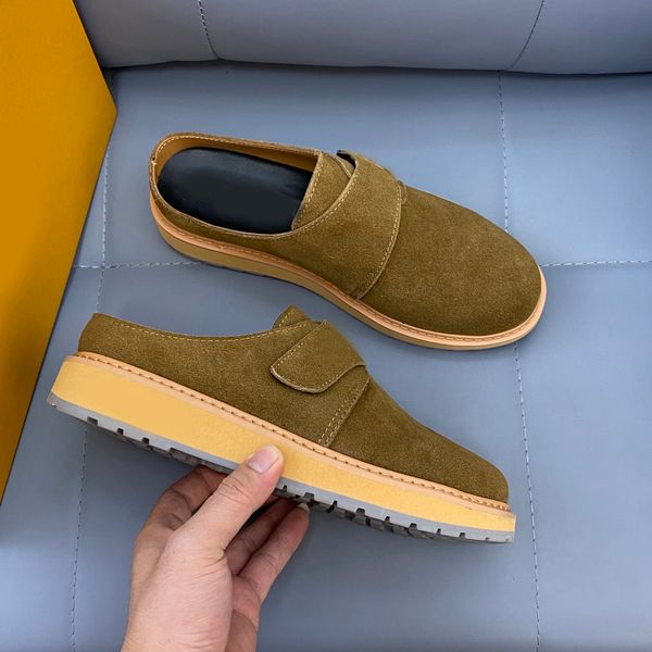 

men easy mule fur flat slippers mens sandals colourful mules slipper fashion casual goatskin size 38-45 with box, Black