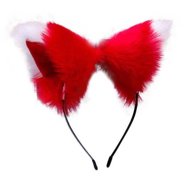 

hair accessories cute cat ear hairdband for women plush patchwork animal hoop clips girls kawaii cosplay gift