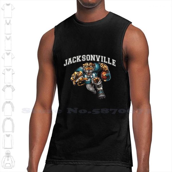 

jacksonville custom funny tank sleeveless vest city, White;black