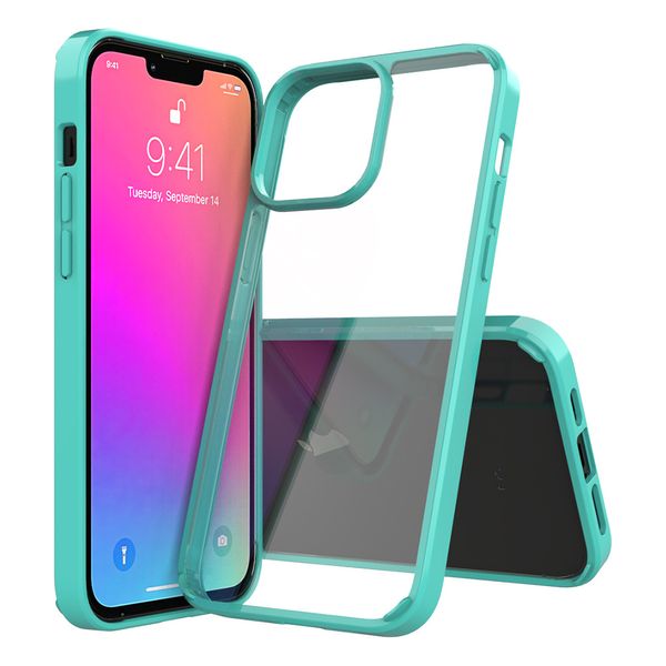 Custodie per telefoni rigide trasparenti in acrilico due in uno Prevenzione delle cadute per Iphone 13 12 mini 11 pro X XS XR max 6 6s 7 8 PLUS Custodia antiurto per uomini d'affari e donne