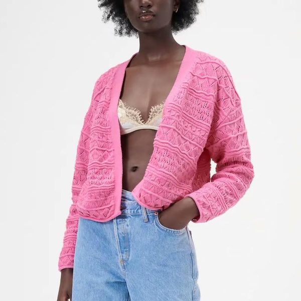 

women's knits & tees spring and autumn casual solid color cardigan sweater, White