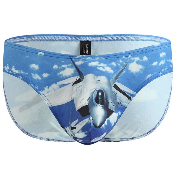 

men's underwear milk silk printing men's triangle u convex men, Black;white