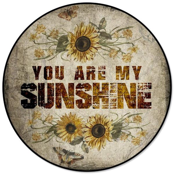 

carpets vintage sunflower round carpet kids area rug anti-slip floor mat for bedroom living room home decor