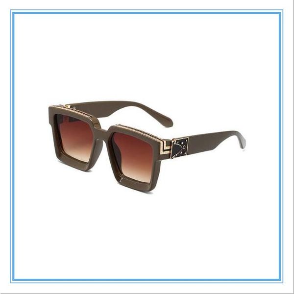 

2021 luxur classic square sunglasses designer brand fashion mens womens sun glasses eyewear metal glass lenses no box, White;black