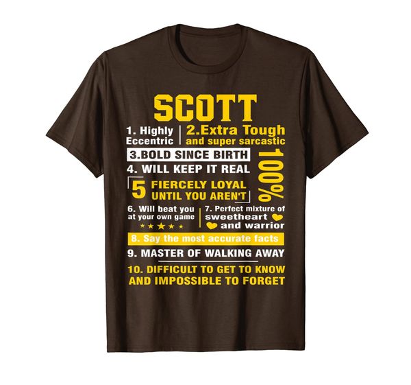

SCOTT Highly Eccentric 10 Facts Shirt First Name shirt, Mainly pictures