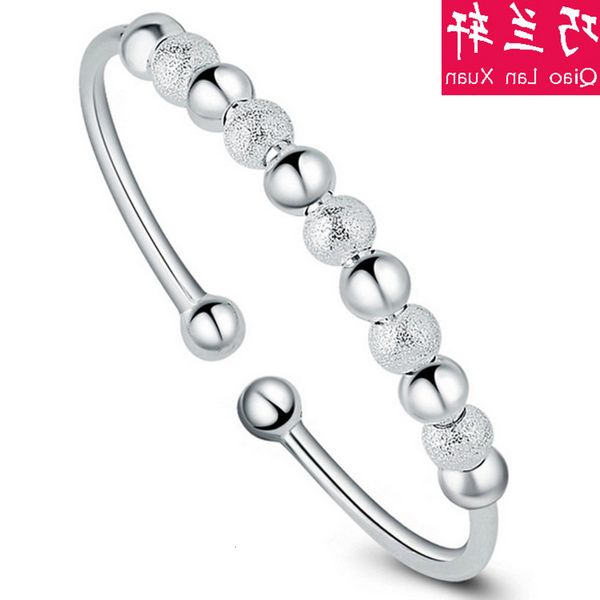 

hand catenary opening nine turn women's double transfer potential pearl lucky bracelet allergy silver jewelry, Golden;silver