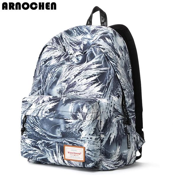 

backpack print back tide casual backpacks travel bag middle school students simple fresh fashion large capacity xd113