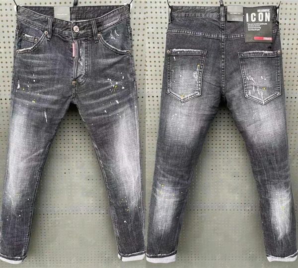

men's jeans summer quality wear out print homme cotton italy biker men slim stretch denim pants hole blue trousers straight