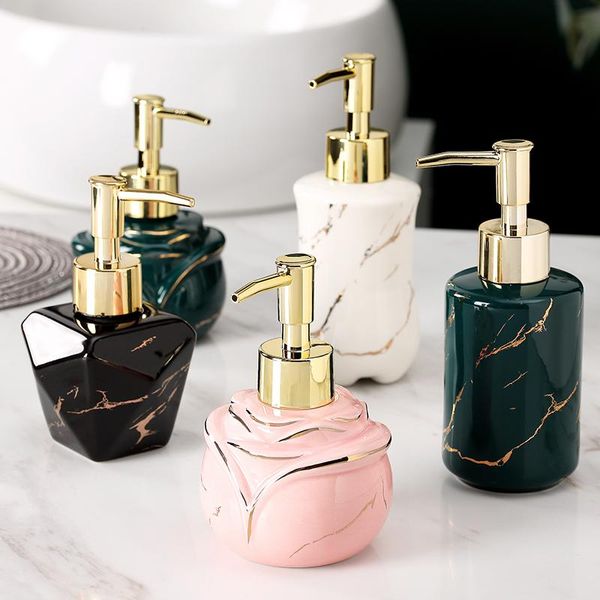 

liquid soap dispenser whyou cermic creative flowers hand washing bottle body wish shampoo emulsion storage bathroom accessories
