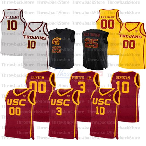 Basket Custom USC Trojans Maglie 21 Onyeka Okongwu 15 Mobley 10 Adlesh 31 Rakocevic 3 Weaver 2 Jonah Mathews