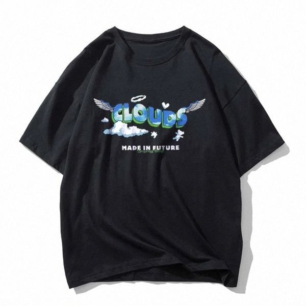 

men's tee t shirt stamping graphic prints letter round neck casual daily print short sleeve basic designer big and tall black / summer, White;black