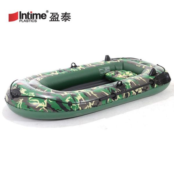 

rafts/inflatable boats fishing kayaking boat 2/3/4 person canoe inflatable kayak air pump pvc rowing folding camouflage with two paddle