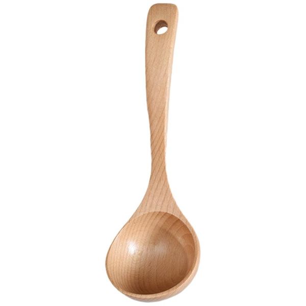 

spoons 1pc wooden pot soup spoon lightweight porridge table utensil (medium)
