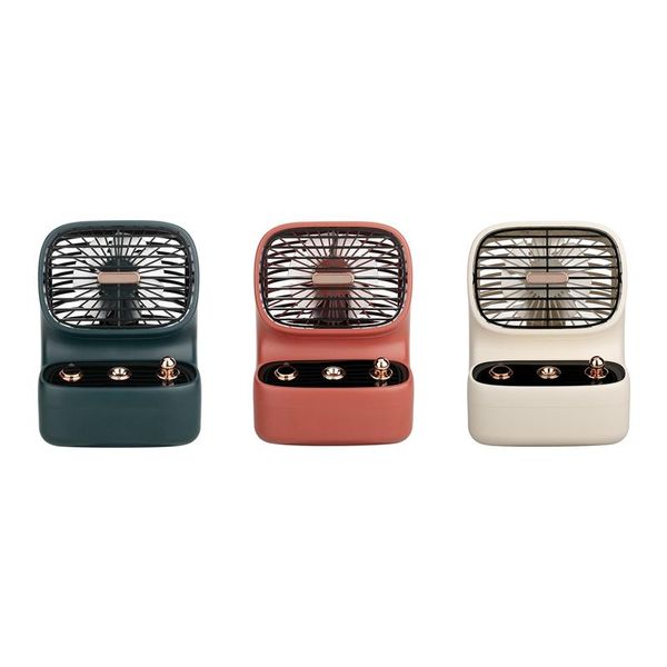 

electric fans retro usb air cooling fan portable mini conditioner humidifier deskcooler spray for home office