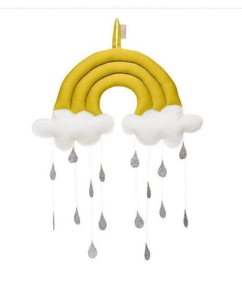 

wall clocks ins northern europe japanese and korean-style children's home creative cloud raindrop decorative tent accessories fabric be