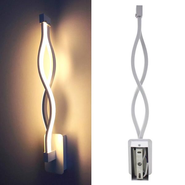 

modern minimalist wall lamps living room bedroom bedside ac85v-265v led sconce black white lamp aisle lighting decor