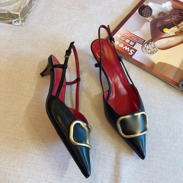 

2021 good quality fashion women luxurys designers shoes designer sandals womens luxury high heels sandal dress shoess with box size 35-41 -h, Black