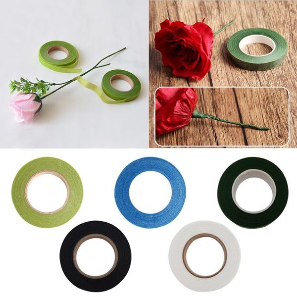 

decorative flowers & wreaths 12mm multicolor floral stem wrap florist artificial flower metallic tape wire floristry decoration gift packing