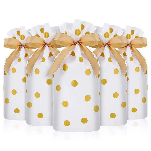 

hanging baskets 50 packs treat bags with drawstring candy bags, plastic favor bag cookie for christmas wedding party birthday en