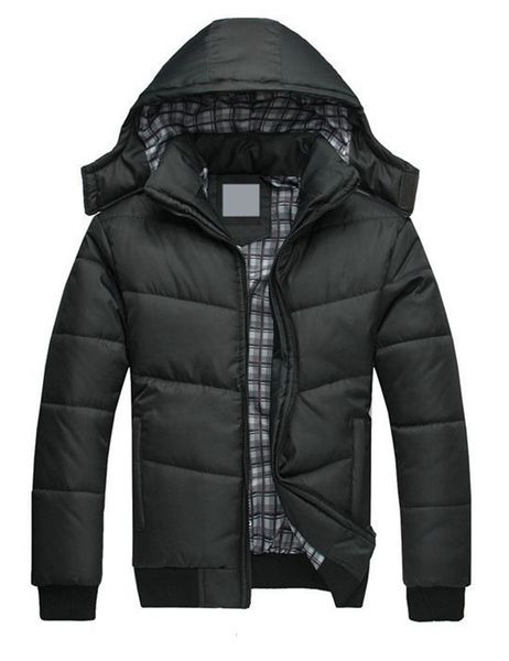 

men autumn winter jacket big size m-4xl new arrival casual slim cotton hooded parkas casaco masculino,pl007, Black