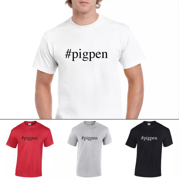 

#pigpen pigpen funny mens hashtag short sleeve cotton t-shirt, White;black