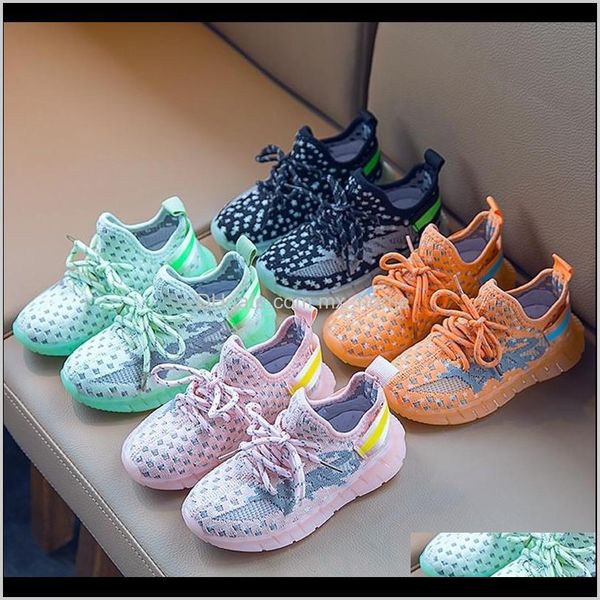 

baby maternity drop delivery 2021 children luminous shoes boys girls toddler infant run sneakers child casual fashion kids running sport gir, Black;red