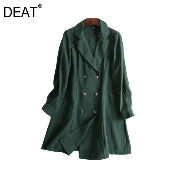 

[deat] 2021 spring autumn fashion tide v-neck single-breasted solid color long sleeve loose blazer coat women 13u884 women's suits & bl, White;black