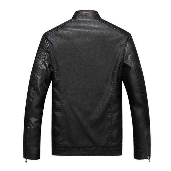 

new suede men's leather autumn motorcycle biker's jackets jacket l-5xl, Black