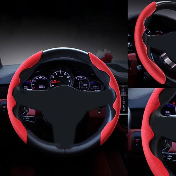 

steering wheel covers 2pcs car cover winter suede anti-skid plush card four seasons universal decorative
