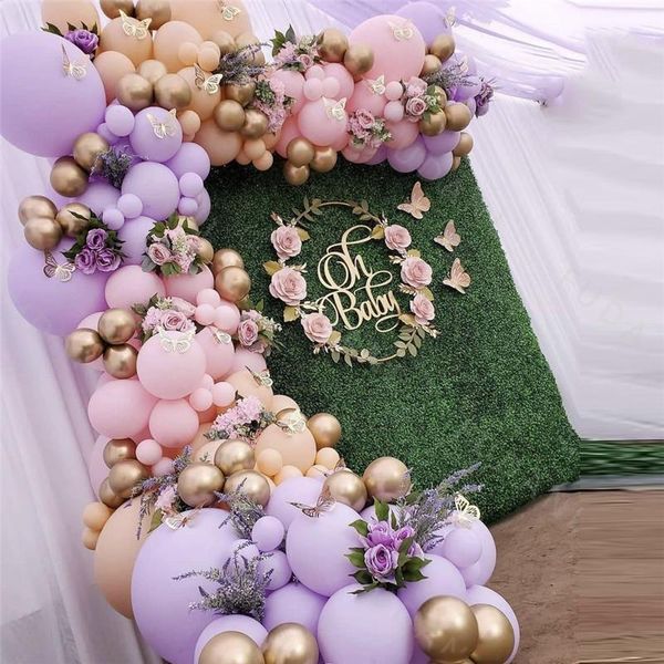 

party decoration 159pcs wedding balloon arch garland kit purple pink latex balloons set happy birthday valentine's day gifts globos