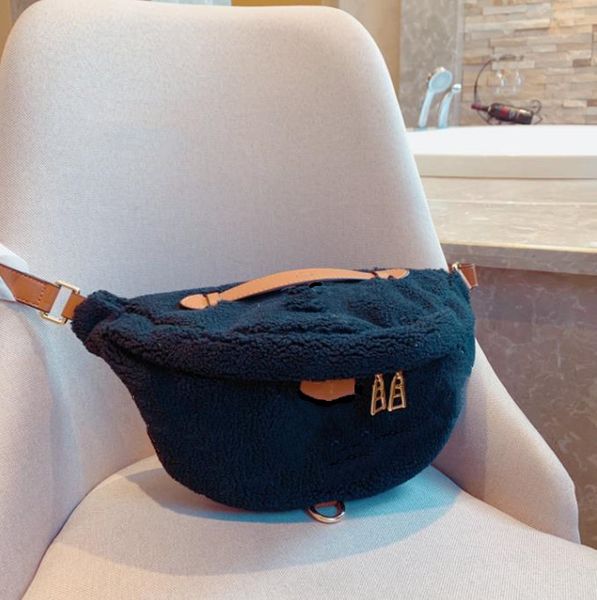 

genuine waist leather flower 2021 old in tedy lambswool bumbag belt fashion bag purse ifcdn, Red;black