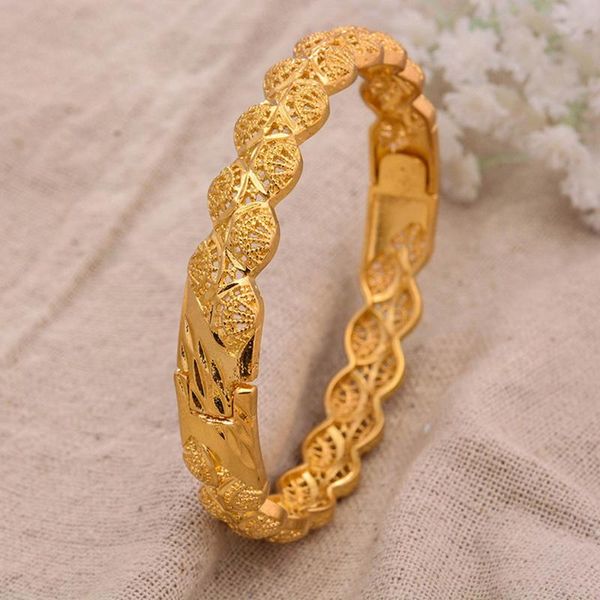 

1pcs/lot 24k gold color bresslate bangles for women girls dubai circle bracelet jewelry ethiopian bride wedding jewerly bangle, Black