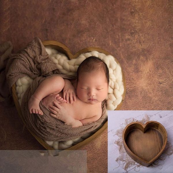 

baby pgraphy props wooden heart shape box newborn infants p posing prop