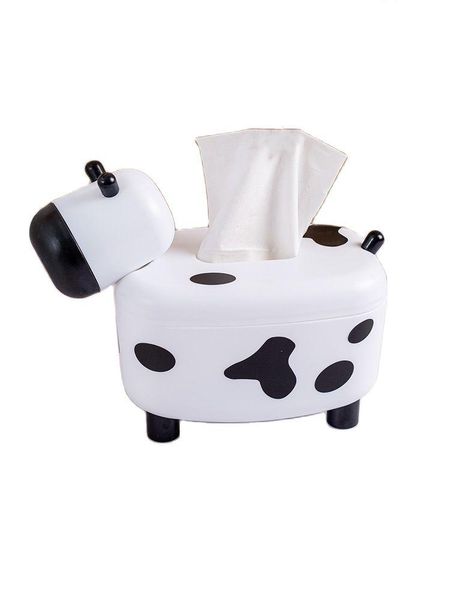 

nordic ins home small cow tissue box living room creative cute storage toothpick case coffee table pumping rack boxes & napkins