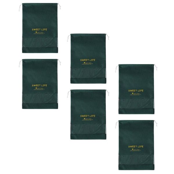

storage bags 6pcs multipurpose shoes drawstring travel organizer