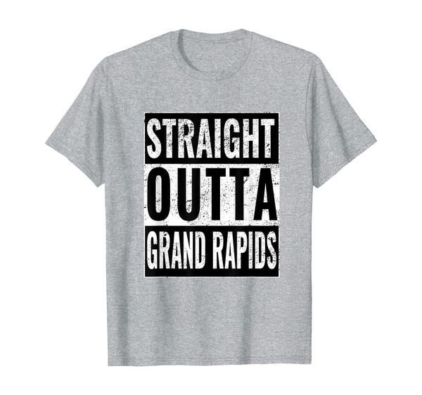 

straight outta grand rapids - straight out of grand rapids t-shirt, White;black