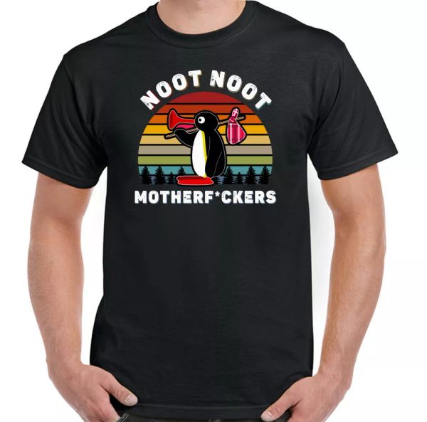

penguin note men t-shirt funny offensive rude motherf ckers top, White;black