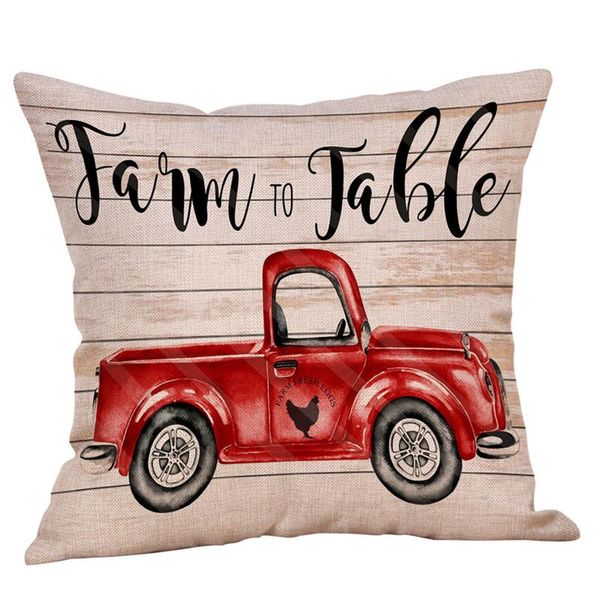 

cushion/decorative pillow christmas red truck deer cushion cover tree decora family living room chair year pillowcase 45x45cm
