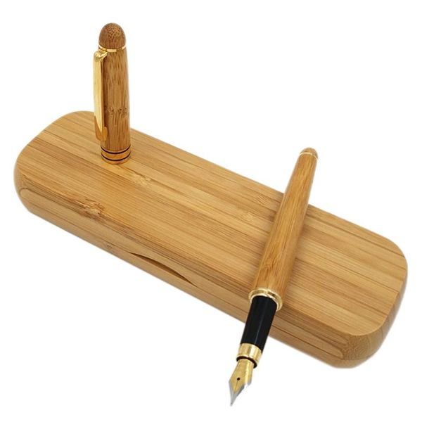 

vintage elegant bamboo fountain pen with box for business gifts office writing pens