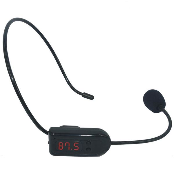 

microphones fm wireless microphone headset teacher megaphone hands87.0 mhz to 108m