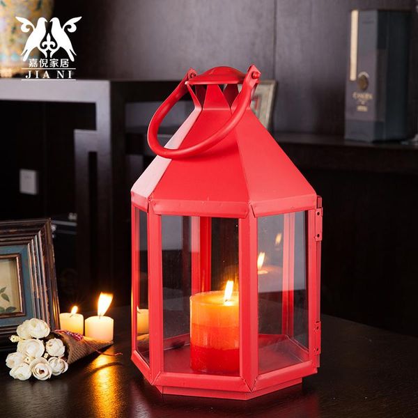 

candle holders european iron lantern retro fashion ornaments american pastoral home furnishing soft decoration wedding props