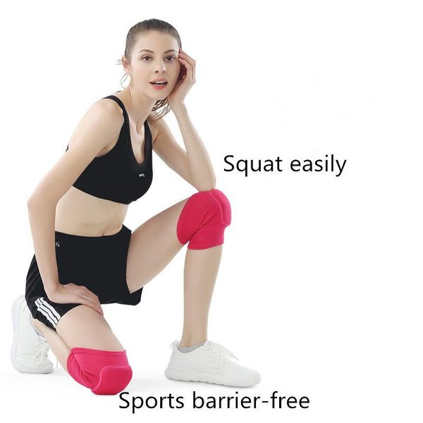 

1pair women's elastic knee pads brace breathable football basketball kneepads outdoor fitness sportswear leg protector elbow &, Black;gray