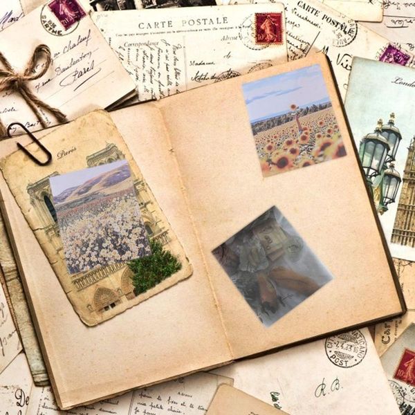 

sheet/book vintage collage scrapbook material retro journaling special paper hand book diary other arts and crafts