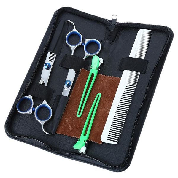 

hair scissors 1set set pet salon thinning with 2pcs hairpins